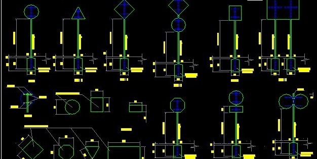 Bản vẽ autocad các loại biển báo giao thông - Ảnh 2