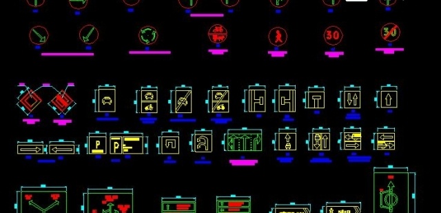 Bản vẽ autocad các loại biển báo giao thông - Ảnh 4