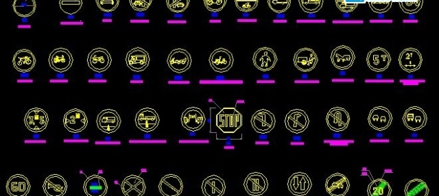 Bản vẽ autocad các loại biển báo giao thông - Ảnh 6