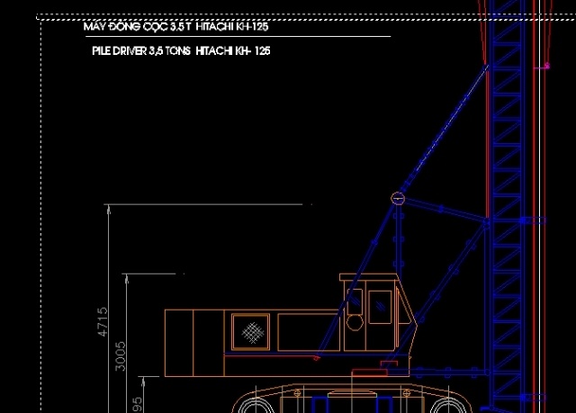 File thiết kế Bản vẽ cad chi tiết máy ép cọc bê tông cốt thép