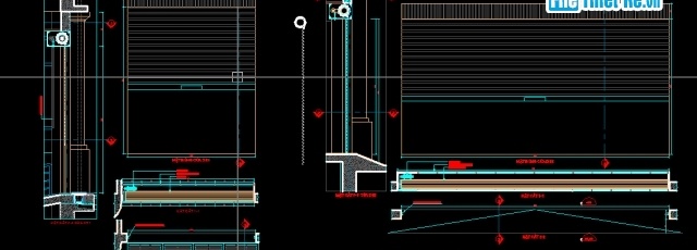 Bản vẽ cad thiết kế chi tiết Cửa cuốn