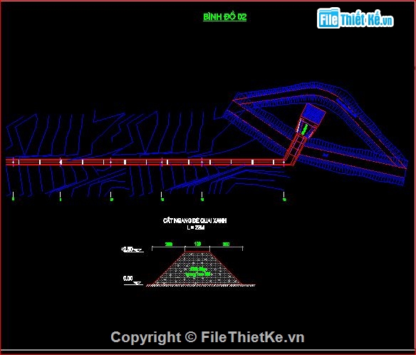 File thiết kế Bản vẽ cad thiết kế kênh mương