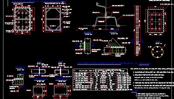File thiết kế Bản vẽ Cấu tạo vòng vây cọc ván thép thi công trụ cầu