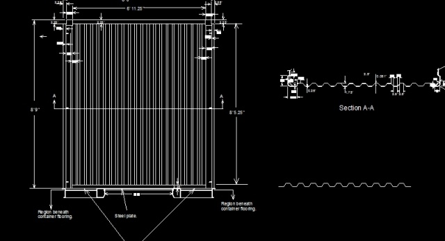 File thiết kế Bản vẽ container đầy đủ chi tiết