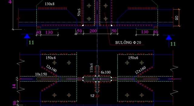 Bản vẽ kết cấu cho cấu tạo nhà khung thép - Ảnh 2