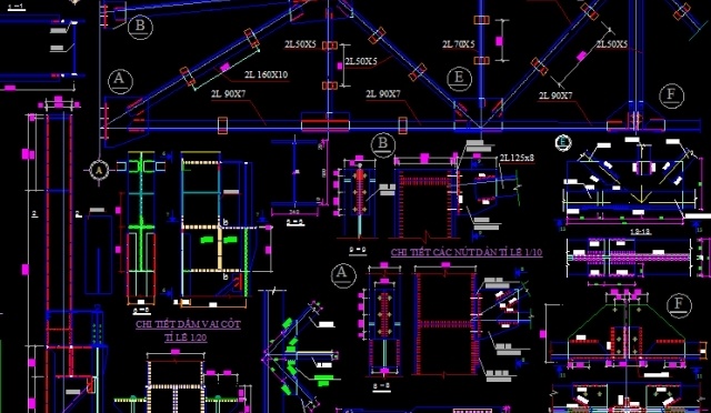 Bản vẽ kết cấu cho cấu tạo nhà khung thép - Ảnh 3