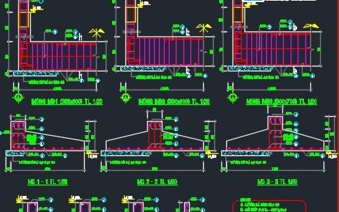 File thiết kế Bản vẽ móng băng tham khảo