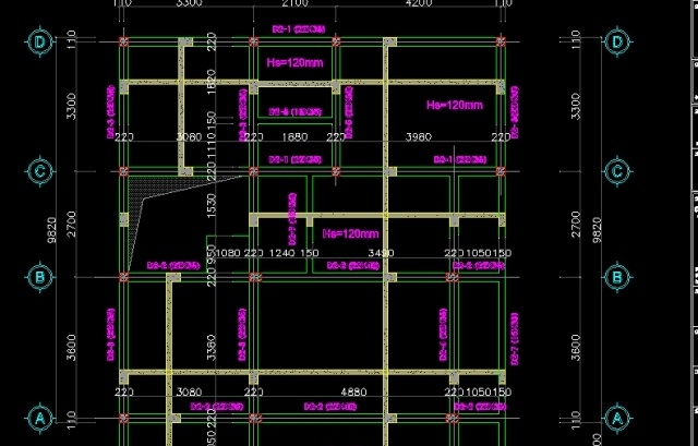 File thiết kế Bản vẽ thiết kế cad Kết cấu nhà dân
