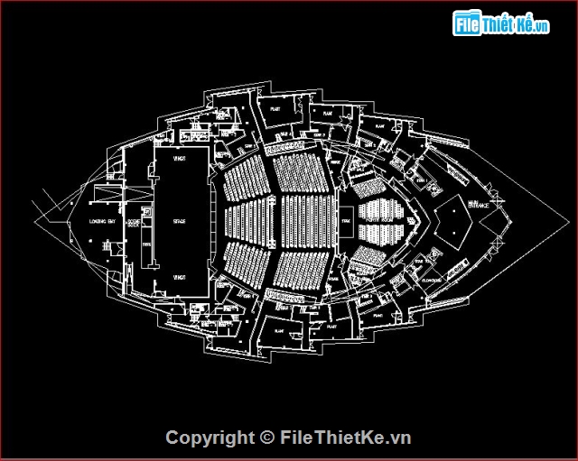 File thiết kế Bản vẽ thiết kế cad mặt bằng nhà hát