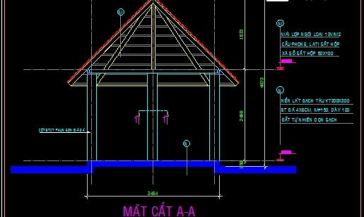 Bản vẽ thiết kế chòi nghỉ - Ảnh 2