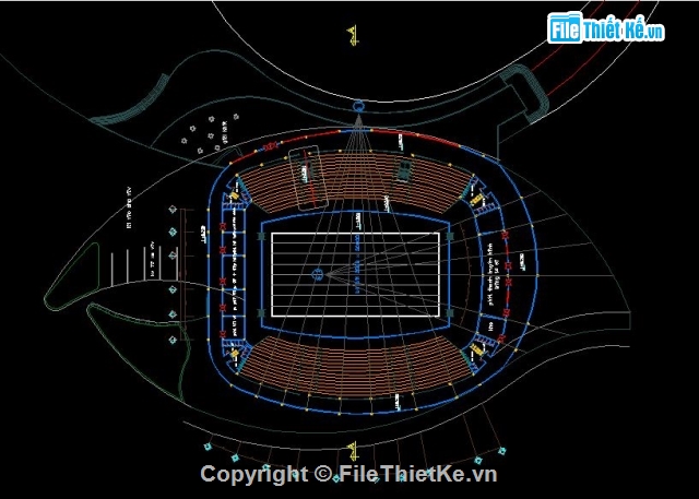 Bản vẽ thiết kế mặt bằng bể bơi nhà thi đấu - Ảnh 2