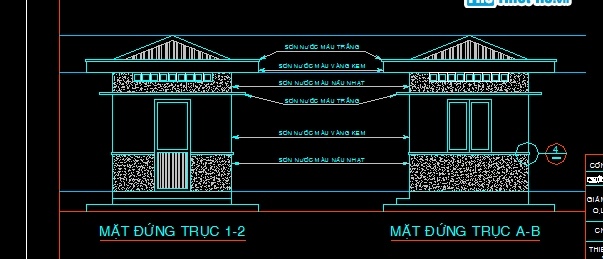 File thiết kế Bản vẽ thiết kế nhà bảo vệ đầy đủ (kiến trúc + kết cấu )