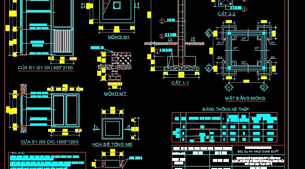 Bản vẽ thiết kế nhà bảo vệ đầy đủ (kiến trúc + kết cấu ) - Ảnh 2