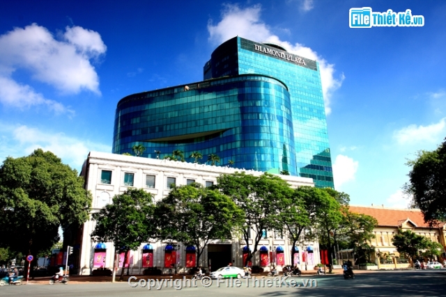 CAD Bản vẽ trung tâm thương mại Diamond plaza 2 tầng hầm + 21 tầng lầu - Ảnh 5