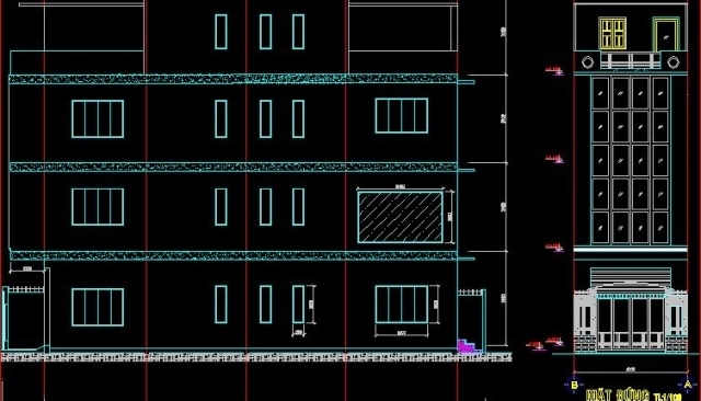 File autocad bản vẽ nhà văn phòng ( full kiến trúc,kết cấu, thống kê) - Ảnh 3