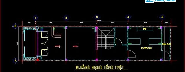 File autocad bản vẽ nhà văn phòng ( full kiến trúc,kết cấu, thống kê) - Ảnh 4