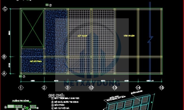 File cad Bản vẽ biện pháp thi công trường trung học cơ sở Đông Hải - Ảnh 2