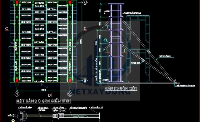 File cad Bản vẽ biện pháp thi công trường trung học cơ sở Đông Hải - Ảnh 3