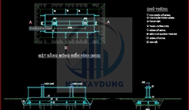 File cad Bản vẽ biện pháp thi công trường trung học cơ sở Đông Hải - Ảnh 5