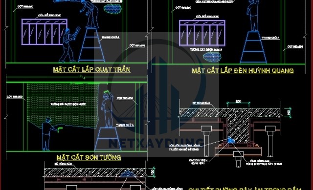 File cad Bản vẽ biện pháp thi công trường trung học cơ sở Đông Hải - Ảnh 6