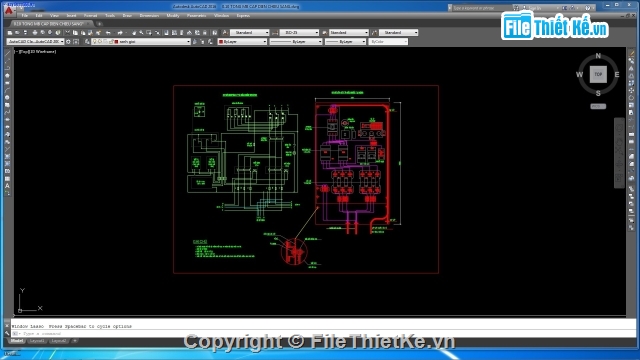 File cad Bản vẽ chi tiết tủ điện phân phối chiếu sáng