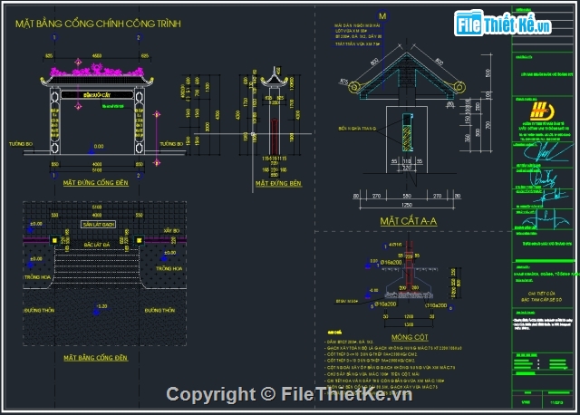 File cad Bản vẽ thiết kế đền thờ đẹp - Ảnh 2