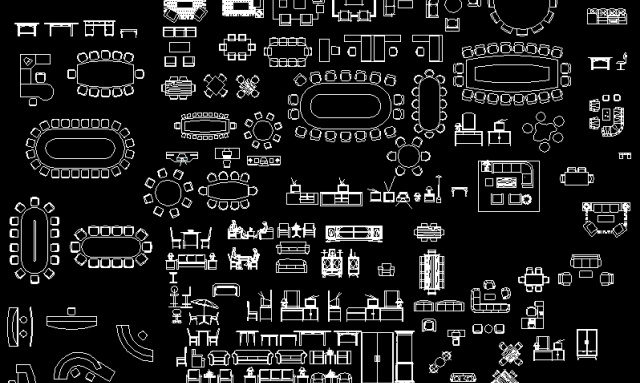 File thiết kế File cad bản vẽ thư viện bàn ghế cho khách sạn, hàng quán