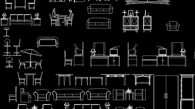 File cad bản vẽ thư viện bàn ghế cho khách sạn, hàng quán - Ảnh 2