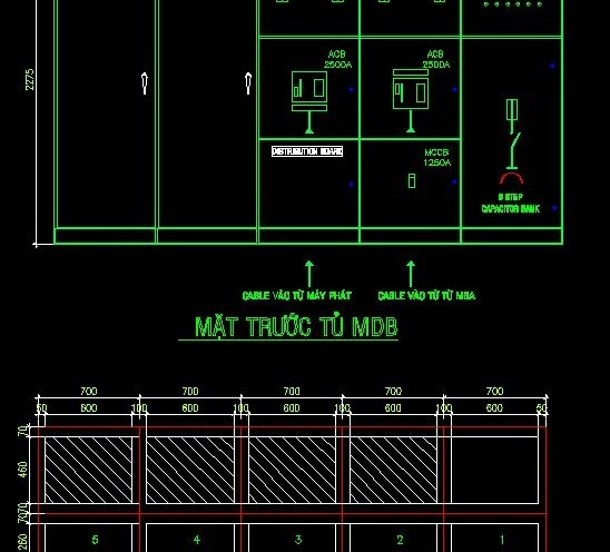 File thiết kế File cad bản vẽ tủ điện phân phối
