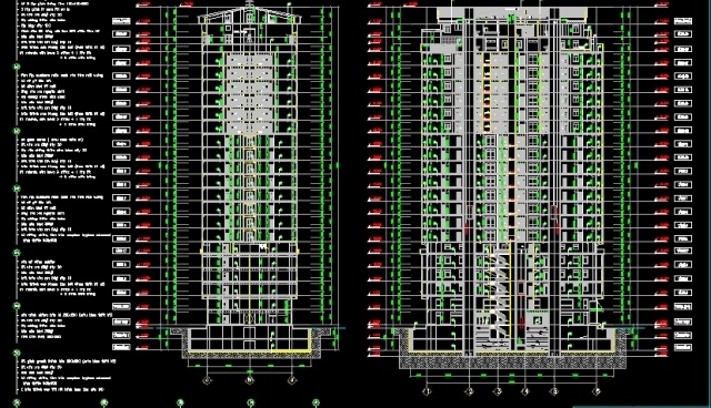 File cad Hồ sơ thiết kế kiến trúc chung cư cao cấp - Ảnh 4