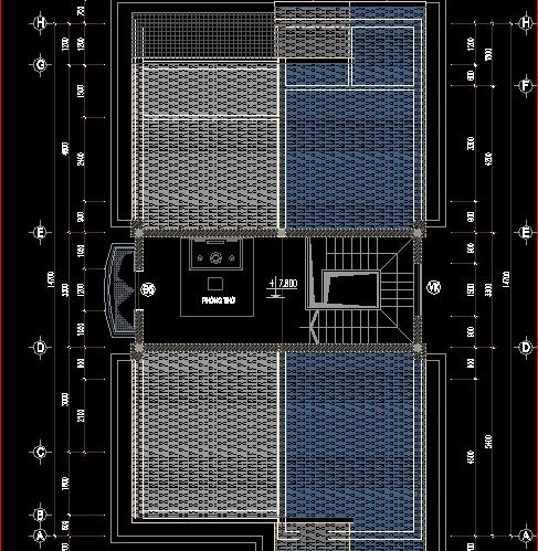 File cad kiến trúc bản vẽ Biệt thự vườn kích thước 8m x 15m - Ảnh 2