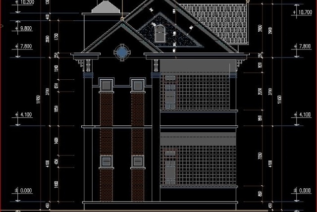 File cad kiến trúc bản vẽ Biệt thự vườn kích thước 8m x 15m - Ảnh 4