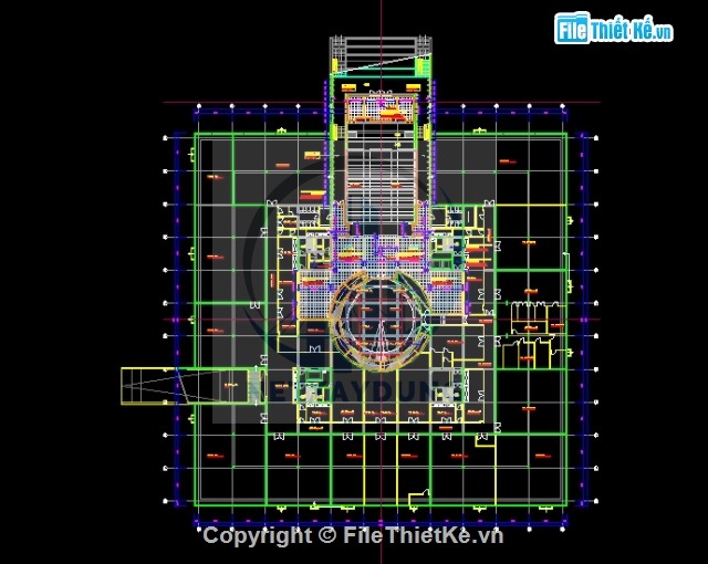 File cad thiết kế bảo tàng hà nội mới được xây dựng - Ảnh 3