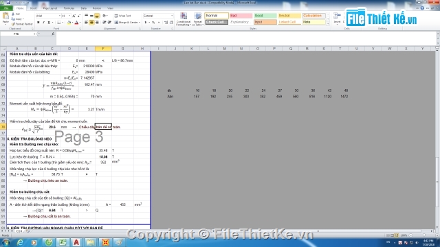 File excel tính toán liên kết bản đế và bu lông cho cột thép nhà công nghiệp - Ảnh 2