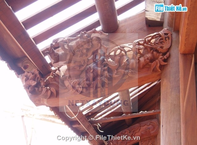 File thiết kế Thiết kế nhà gỗ 5 gian đẹp ( file pdf)