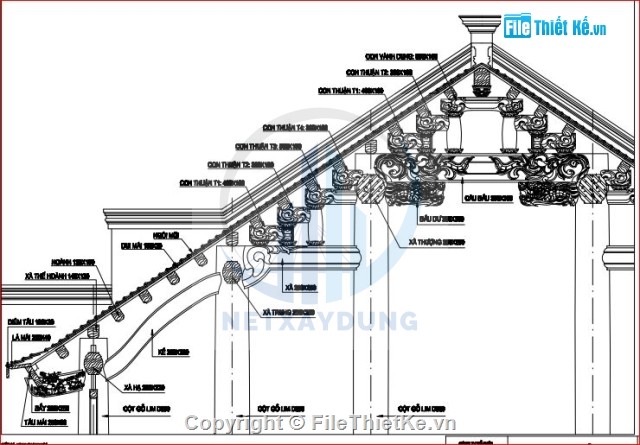 Thiết kế nhà gỗ 5 gian đẹp ( file pdf) - Ảnh 6