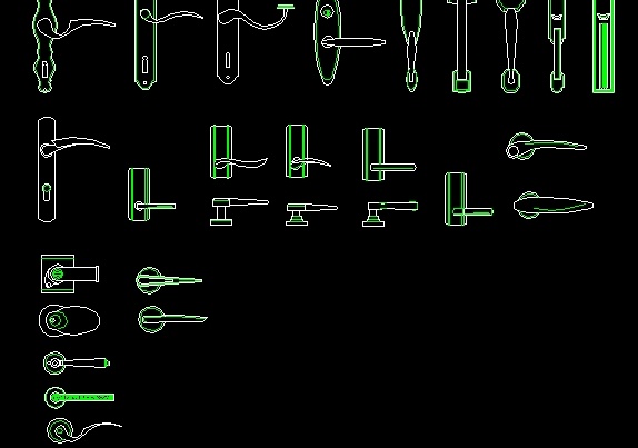 File thiết kế Thư viện tay nắm cửa ống bằng Autocad
