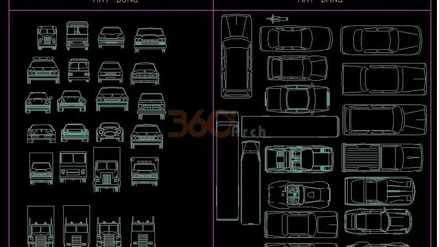 Tổng hợp thư viện autocad về Máy móc xây dựng và ô tô các loại - Ảnh 4