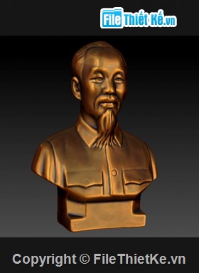 File thiết kế Tượng bác hồ 3dmax - file thiết kế chất lượng